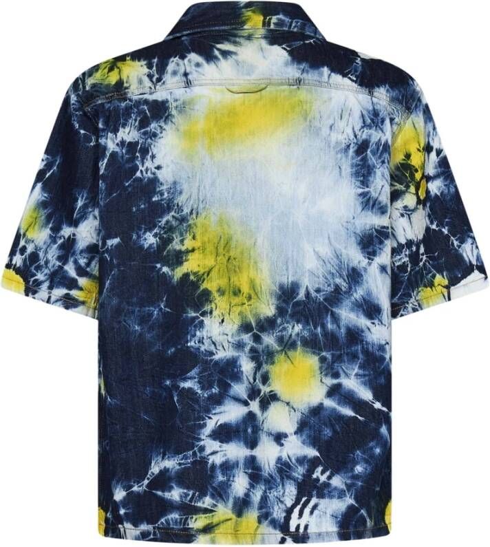 Alanui Overhemd met abstracte print Blauw - Foto 7