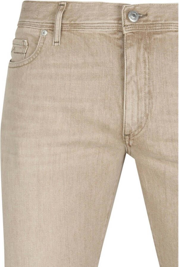 Alberto Slanke organische spijkerbroek Beige Heren