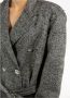 Alessandra Rich Cropped Herringbone Wool Tweed Bomber Gray Dames - Thumbnail 4