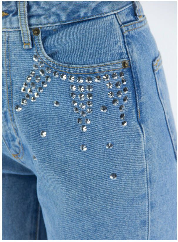 Alessandra Rich Rechte jeans Blauw Dames