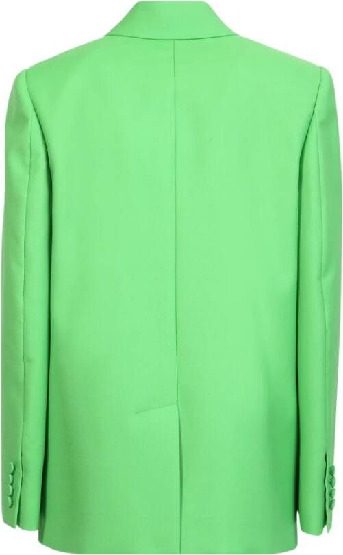 alexander mcqueen Groene double-breasted jas met peak revers Groen Dames