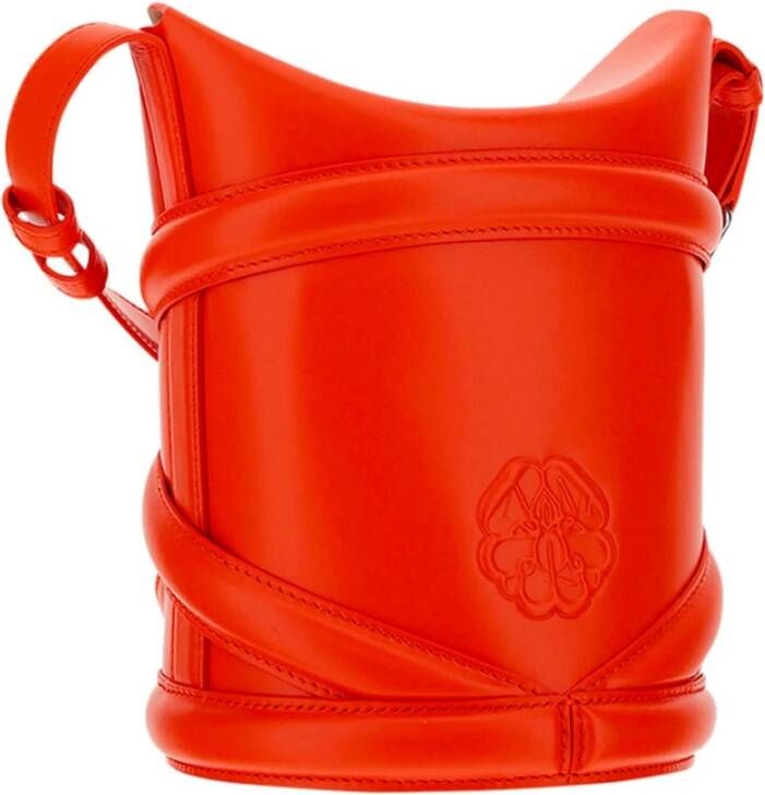 alexander mcqueen The Curve Bucket Bag Oranje Dames