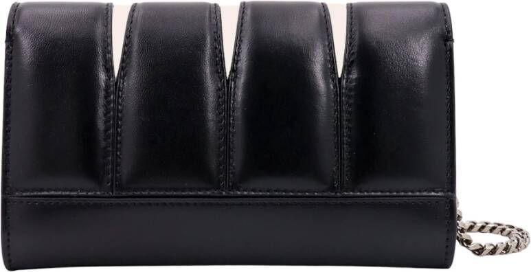 alexander mcqueen The Slash Leren Clutch Zwart Dames