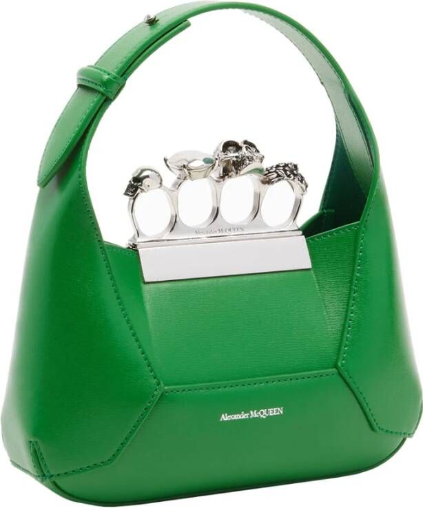 alexander mcqueen Mini Jewelled Hobo Tas Groen Dames