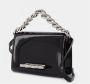 Alexander mcqueen Vier Ring Mini Chain Tas in Zwart Lakleer Black Dames - Thumbnail 2