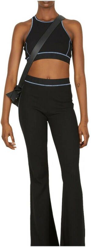 alexander mcqueen Icon Logo Patch Track Leggings Zwart Dames