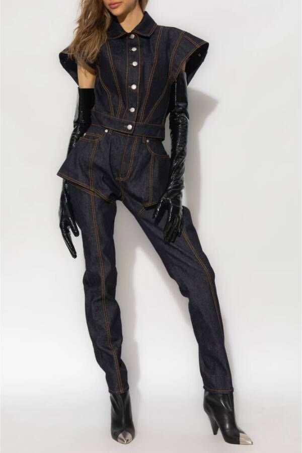 alexander mcqueen Jeans met uitsparingen Blauw Dames