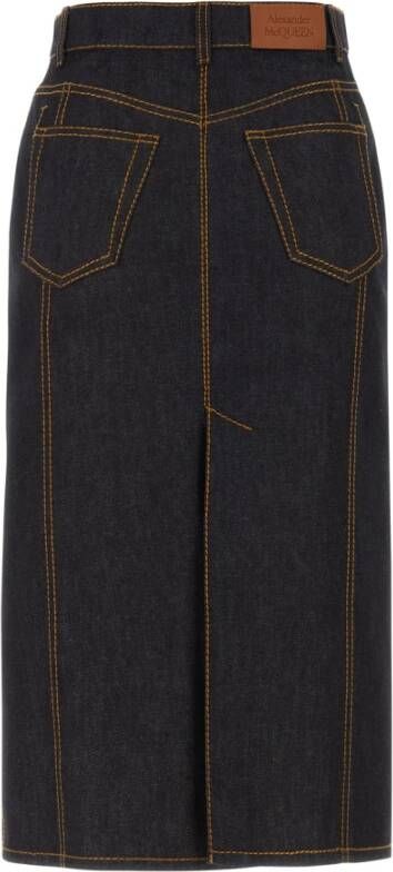 alexander mcqueen Flatterende Silhouet Midi Rok Meerkleurig Dames