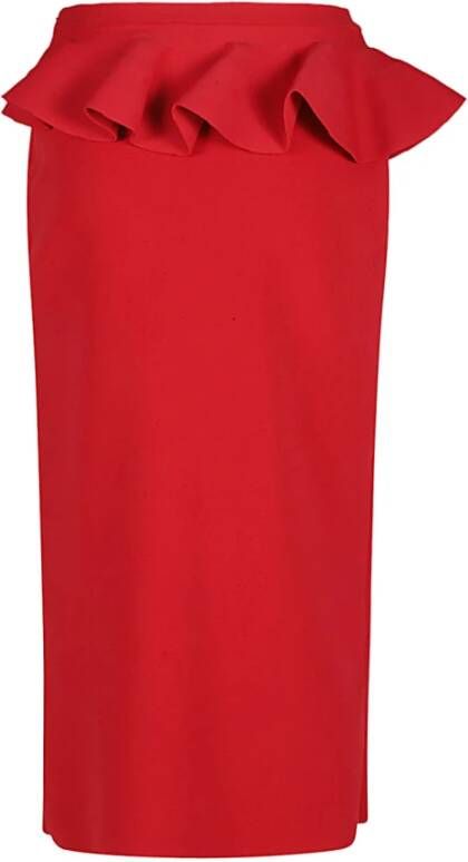 alexander mcqueen Rode Midi Rok voor Moderne Vrouwen Rood Dames