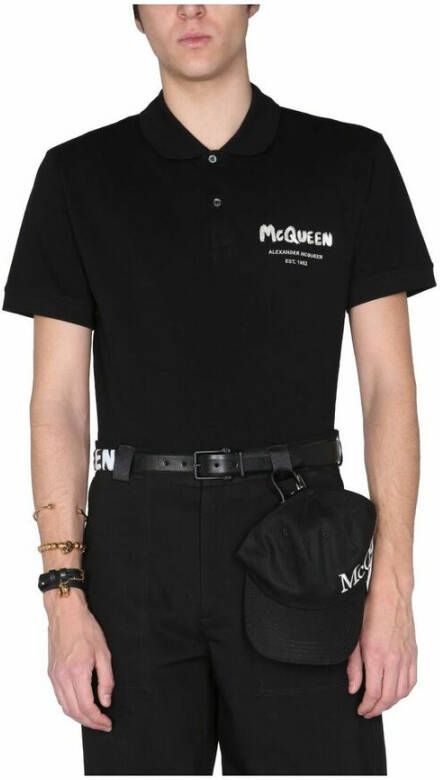 alexander mcqueen Zwarte Polo Shirt Ss22 Zwart Heren
