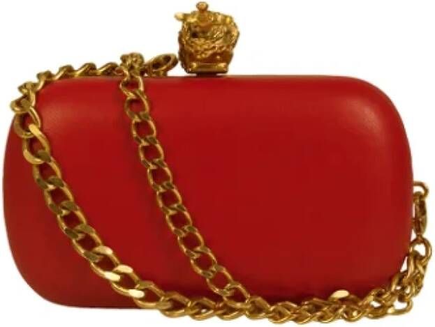 Alexander McQueen Pre-owned Leather clutches Rood Dames
