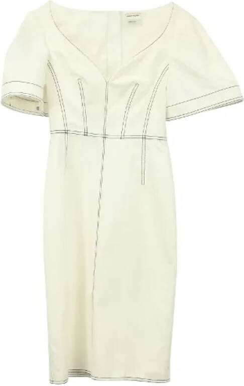 Alexander McQueen Pre-owned Cotton dresses Wit Dames