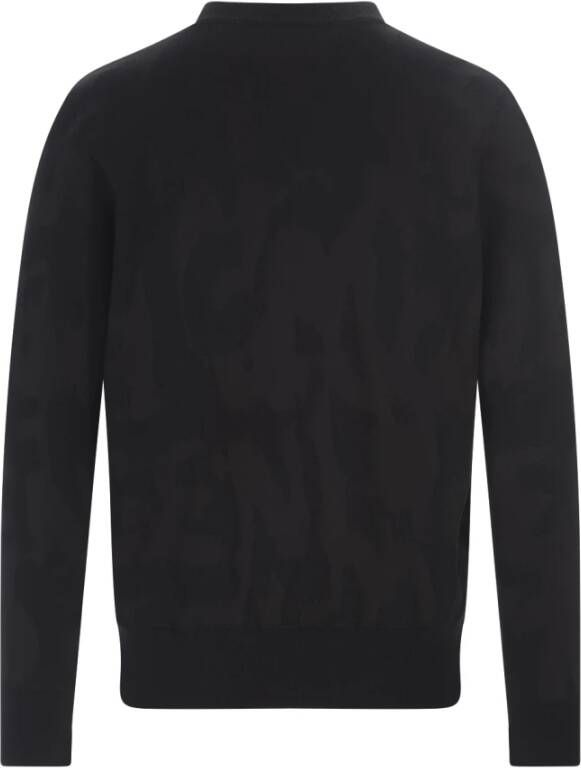alexander mcqueen Zwarte Graffiti Trui voor Heren Zwart Heren