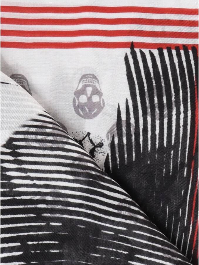 alexander mcqueen Biker Sjaal met Skull Motief Zwart Heren