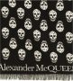 Alexander mcqueen Zwarte Ribgebreide Sjaal met Skull Motief Zwart Heren - Thumbnail 2