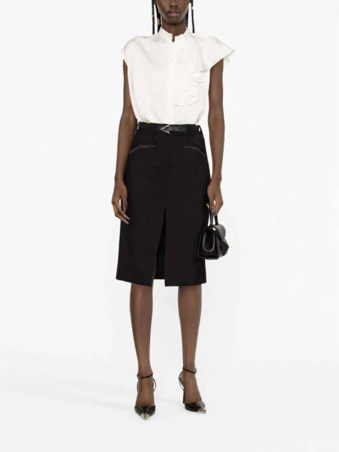 alexander mcqueen Elegante Ivoor Zijden Shirt Wit Dames
