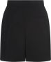 Alexander mcqueen Zwarte wollen shorts met hoge taille en zilverkleurige rits Zwart Dames - Thumbnail 2