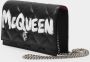 Alexander mcqueen Skull Mini Tas Zwart Ivoor Leer Gewatteerd Kalfsleer Black Dames - Thumbnail 2