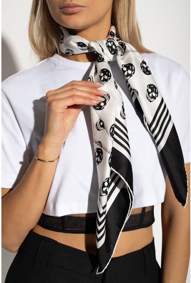 alexander mcqueen Zijden sjaal Wit Dames