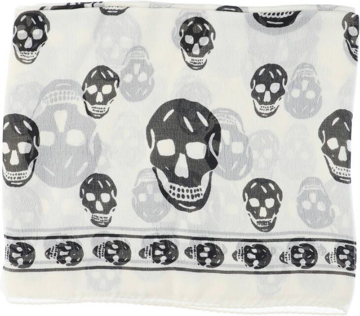 alexander mcqueen Silky Scarves Wit Dames