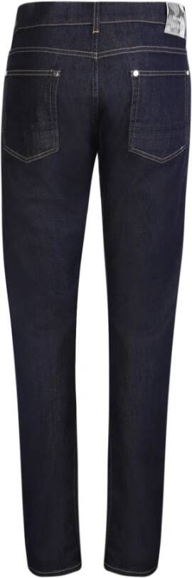 alexander mcqueen Minimalistische Straight-Leg Jeans met Contraststiksels Blauw Heren