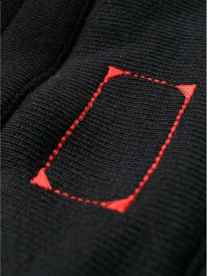 alexander mcqueen Zwarte katoenen joggingbroek met geborduurd logo Zwart Heren