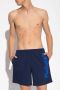 Alexander mcqueen Strandkleding Shorts met Elastische Taille en Logo Print Blauw Heren - Thumbnail 2