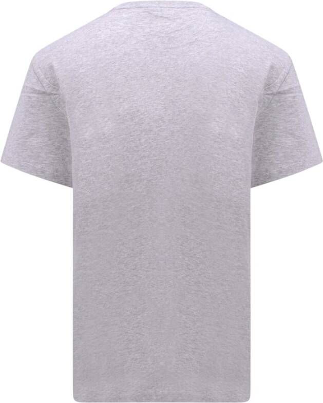 alexander mcqueen Biologisch katoenen T-shirt met diagonale details Grijs Heren