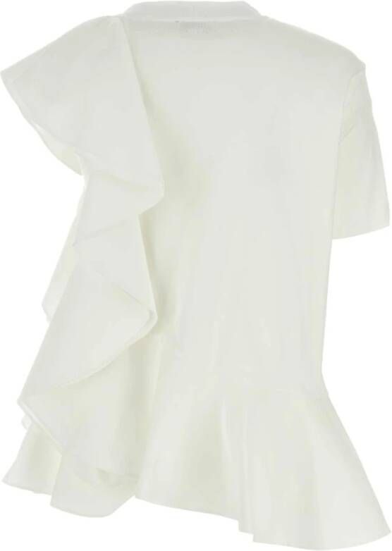 alexander mcqueen Witte katoenen blouse Wit Dames