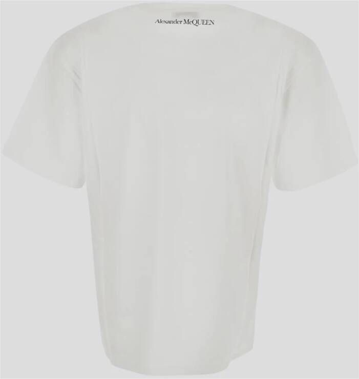alexander mcqueen Kleurrijk Katoenen Print T-Shirt Wit Dames