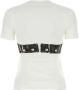 Alexander mcqueen Biker Bra T-shirt van wit katoen White Dames - Thumbnail 2