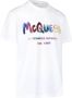 Alexander mcqueen Heren Oversize T-shirt met Graffiti Logo Print Wit Heren - Thumbnail 4
