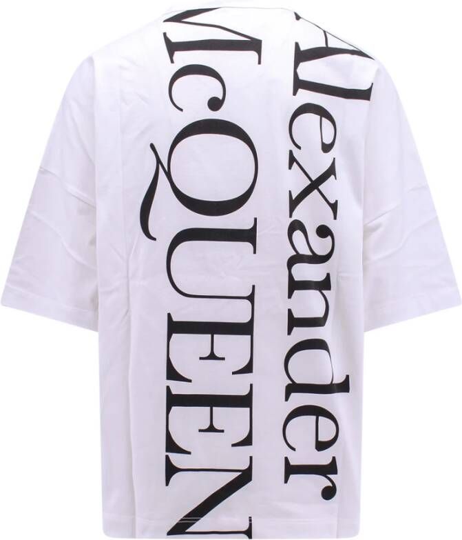 alexander mcqueen Organisch Katoenen Logo Print T-Shirt Wit Aw23 Wit Heren