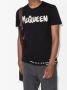Alexander mcqueen Zwarte McQueen Graffiti T-shirt voor Heren Zwart Heren - Thumbnail 2