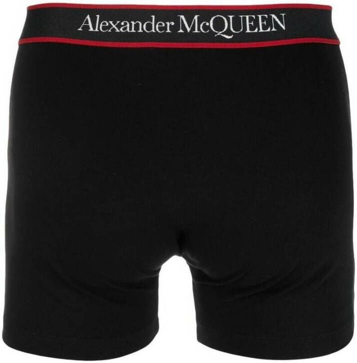 alexander mcqueen Elastische katoenen boxershorts voor moderne mannen Zwart Heren