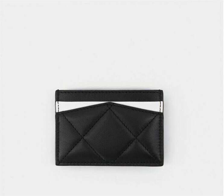 alexander mcqueen Kaarthouder in ivoor en zwart leer Zwart Dames