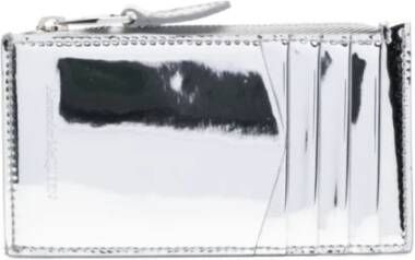 alexander mcqueen Stoere Glamour Leren Portemonnee met Skull Decoratie Grijs Dames