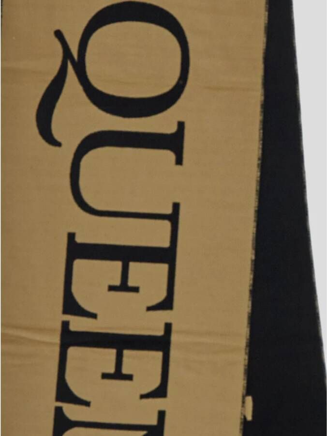 alexander mcqueen Klassieke Logo Sjaal Tijdloos Ontwerp Beige Heren
