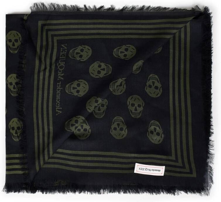 alexander mcqueen Zwarte Sjaals van Zwart Heren