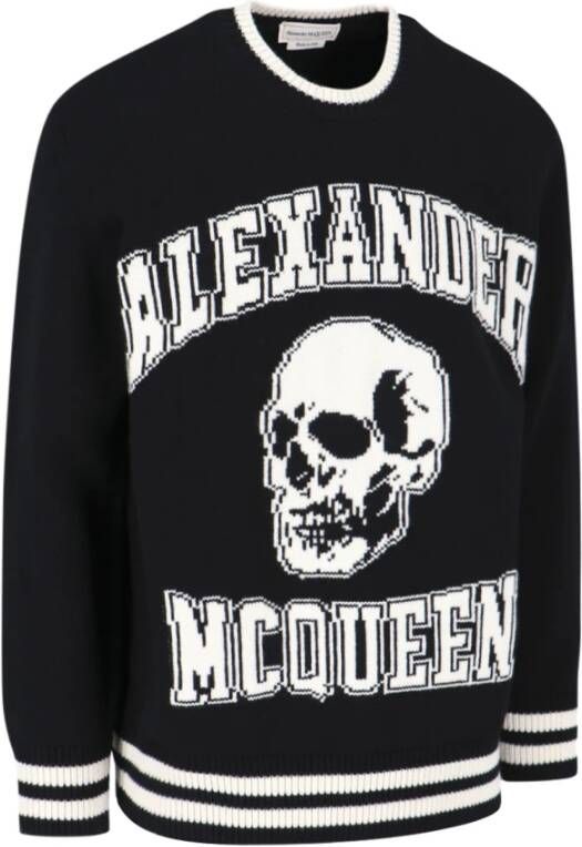 alexander mcqueen Zwarte Sweaters van Zwart Heren
