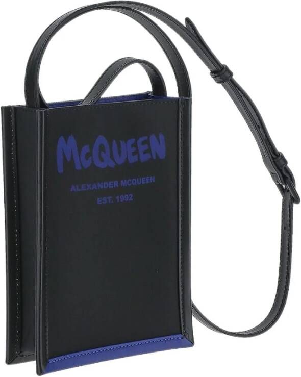 alexander mcqueen Zwarte schoudertas voor heren Zwart Heren