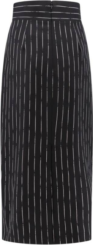 alexander mcqueen Zwarte wollen rok hoge taille gemaakt in Italië Zwart Dames