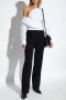 Alexander wang Zwarte hoge taille geplooide broek met logo elastiek Black Dames - Thumbnail 2