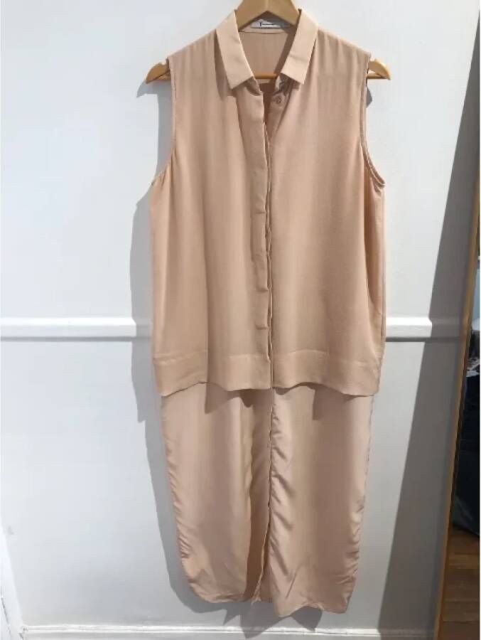 Alexander Wang Pre-owned Silk dresses Beige Dames