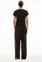 Alexander wang Zwarte Shrunken Tee met Logo Print Zwart Dames - Thumbnail 2