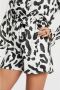 ALIX THE LABEL Dames Jumpsuits Ladies Woven Big Animal Jacquard Playsuit Zwart - Thumbnail 6
