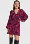 Alix the Label Multi Mini Jurk Ladies Woven Floral Dress With Smocked Waist - Thumbnail 6