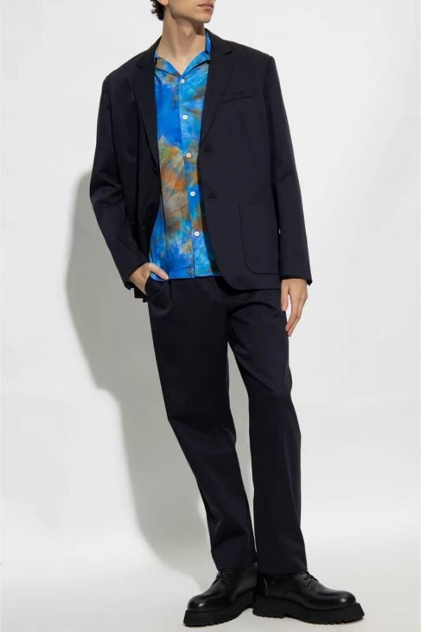 AllSaints Borealis shirt Blue Heren