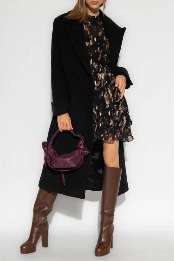 AllSaints Mabel dubbelrijige jas Zwart Dames