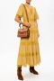 AllSaints Donkergele Eris Jurk Yellow Dames - Thumbnail 2